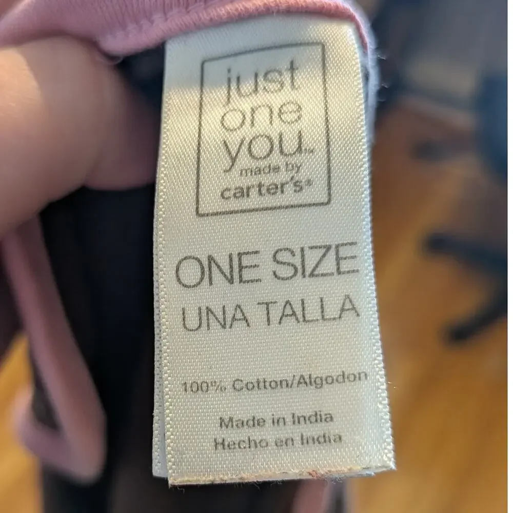Just One You By Carter's One Size Brown & Pink Lovey Baby Secruity Blanket
